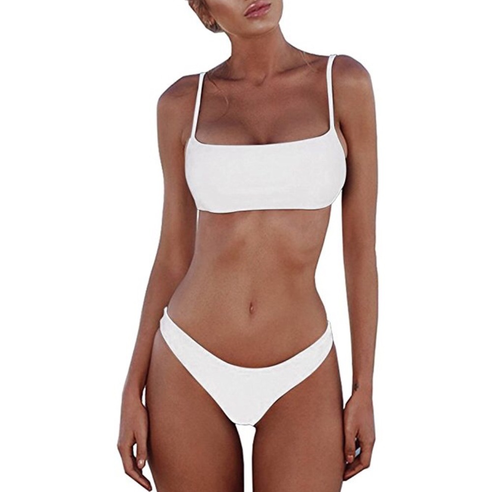 BRAND NEW White Bandeau Bikini